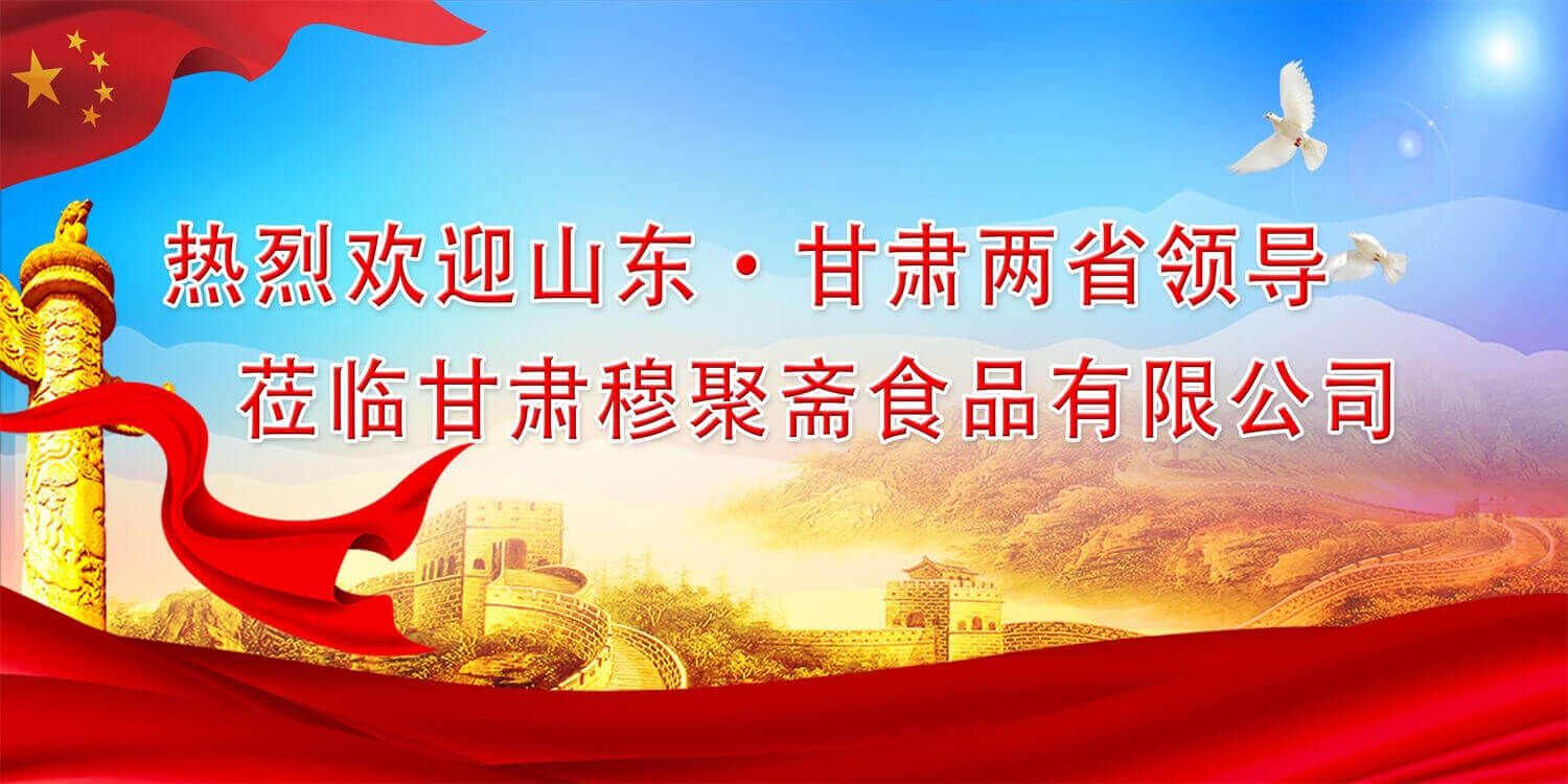 山東省、濟(jì)南市黨政代表團(tuán)蒞臨甘肅穆聚齋食品有限公司